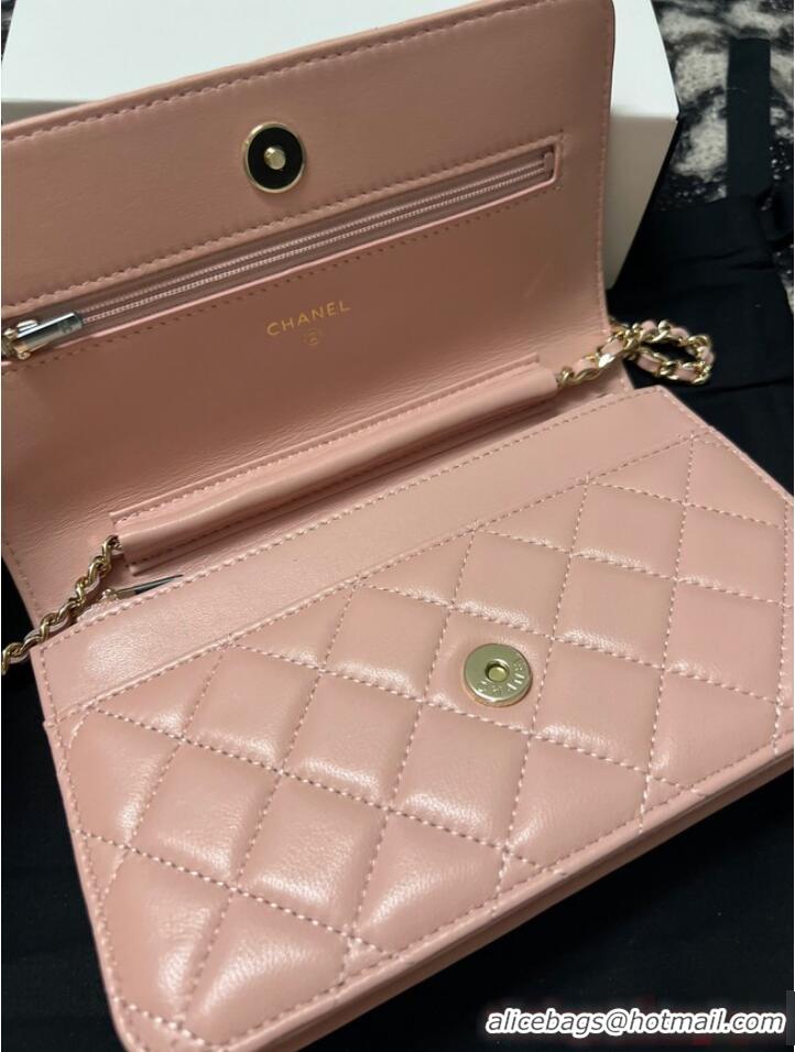 Top Quality Chanel CLASSIC WALLET ON CHAIN AP0250 Pink