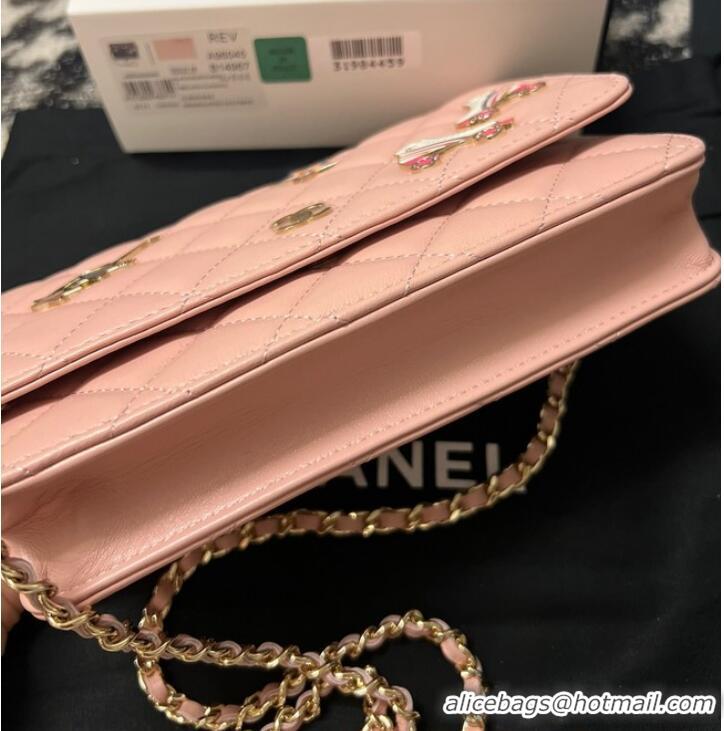 Top Quality Chanel CLASSIC WALLET ON CHAIN AP0250 Pink