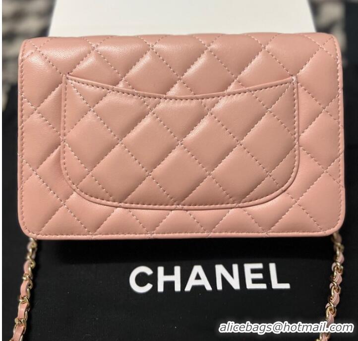 Top Quality Chanel CLASSIC WALLET ON CHAIN AP0250 Pink