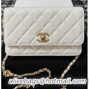 Traditional Specials Chanel WALLET ON CHAIN AP3580 White