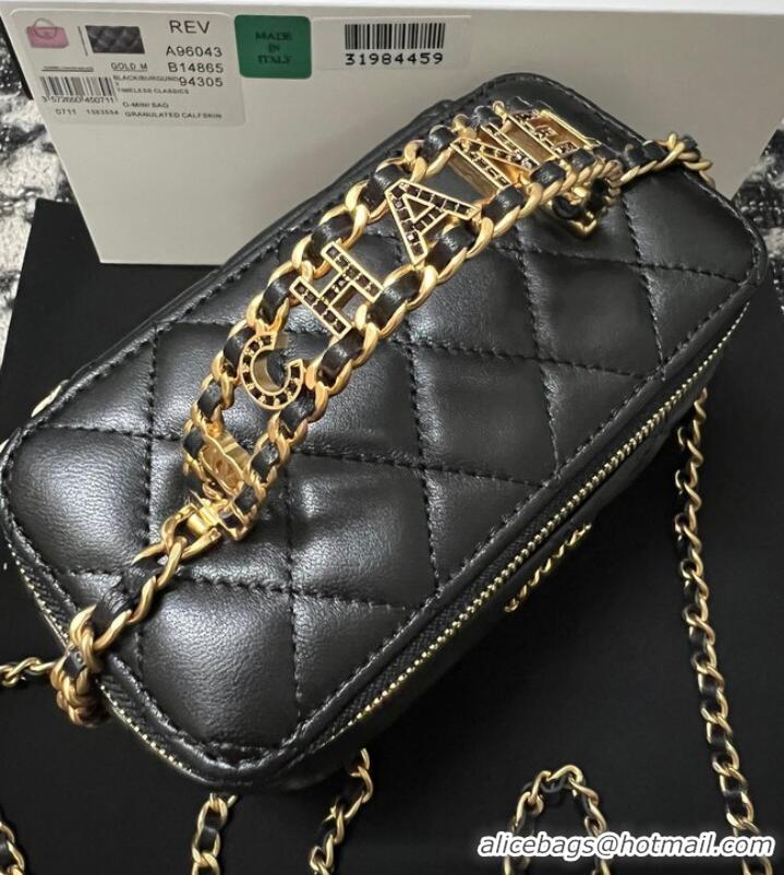 New Design CHANEL CLUTCH WITH CHAIN AP3747 black