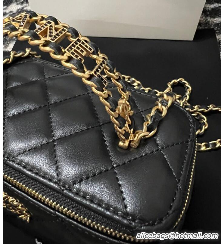 New Design CHANEL CLUTCH WITH CHAIN AP3747 black