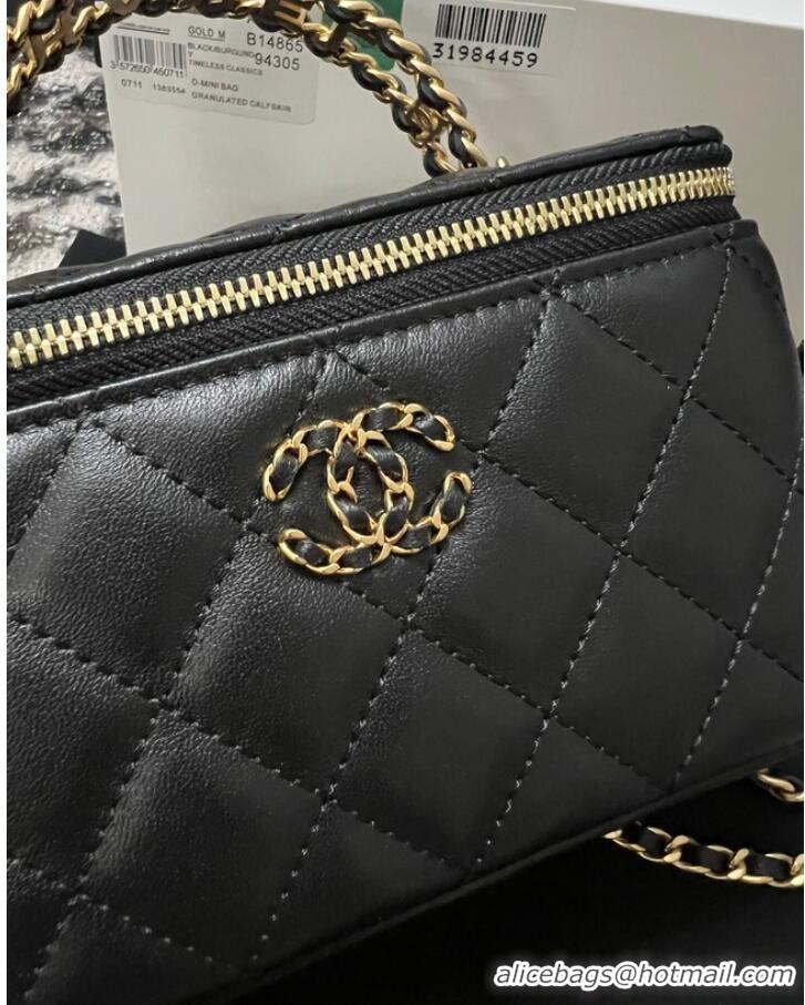 New Design CHANEL CLUTCH WITH CHAIN AP3747 black