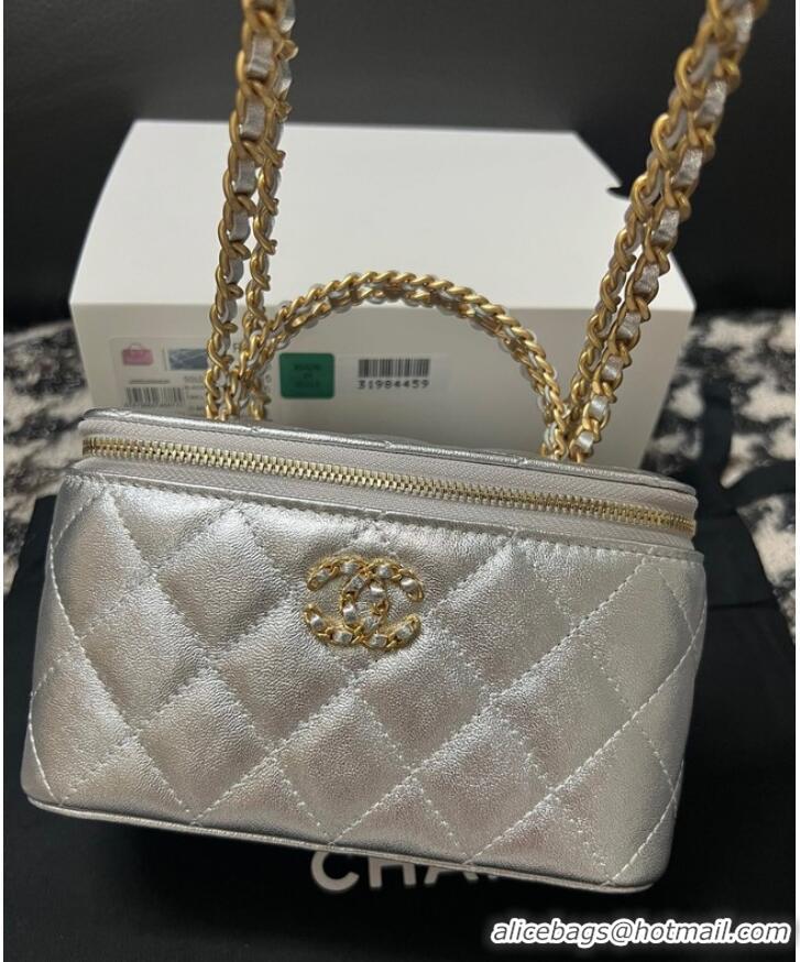 Top Quality CHANEL CLUTCH WITH CHAIN AP3747 Silver