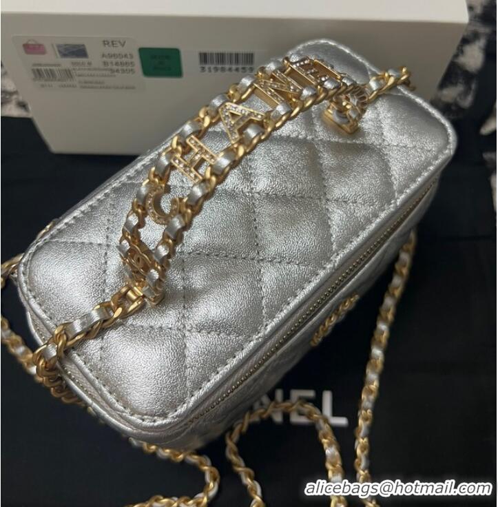 Top Quality CHANEL CLUTCH WITH CHAIN AP3747 Silver