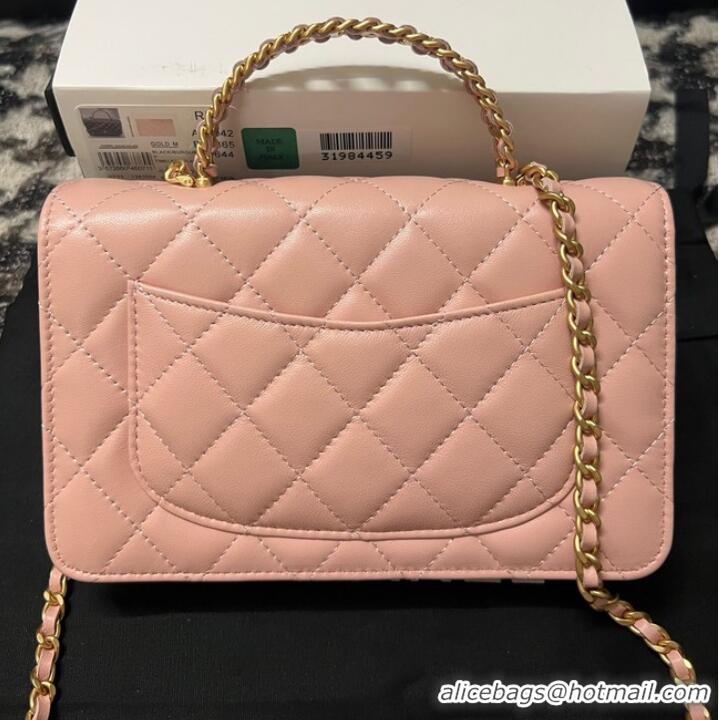 Unique Discount CHANEL FLAP PHONE HOLDER WITH CHAIN AP3566 pink