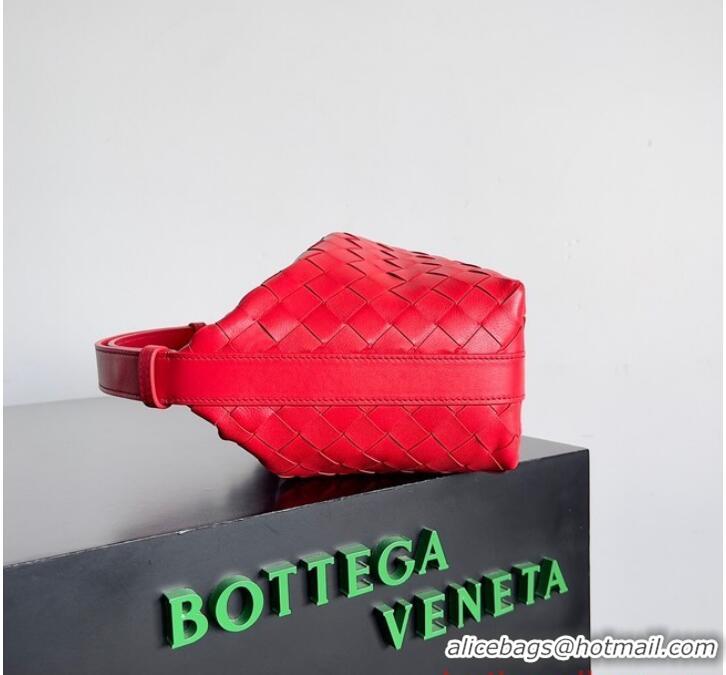 Pretty Style Bottega Veneta Mini Wallace 754443 Red