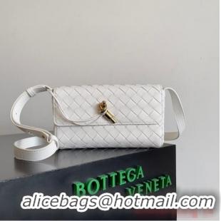 Buy Luxury Bottega Veneta Mini Andiamo Cross-Body Bag 755545 White