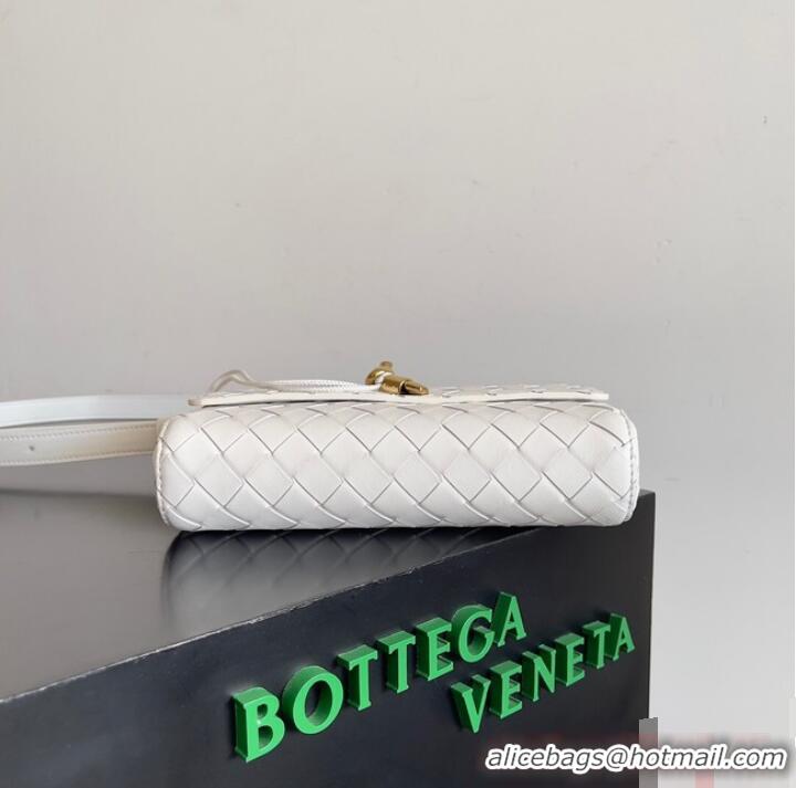 Buy Luxury Bottega Veneta Mini Andiamo Cross-Body Bag 755545 White