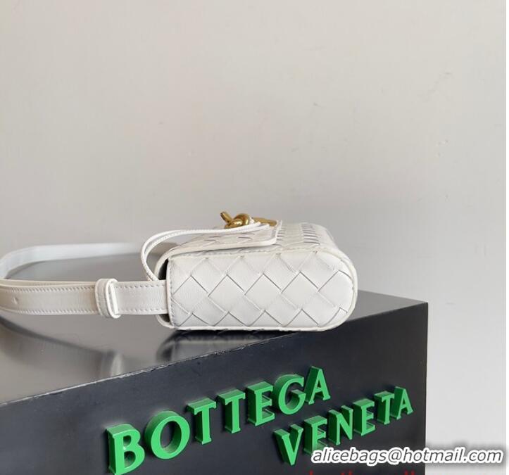 Buy Luxury Bottega Veneta Mini Andiamo Cross-Body Bag 755545 White