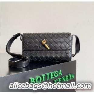 Sumptuous Bottega Veneta Mini Andiamo Cross-Body Bag 755545 Black