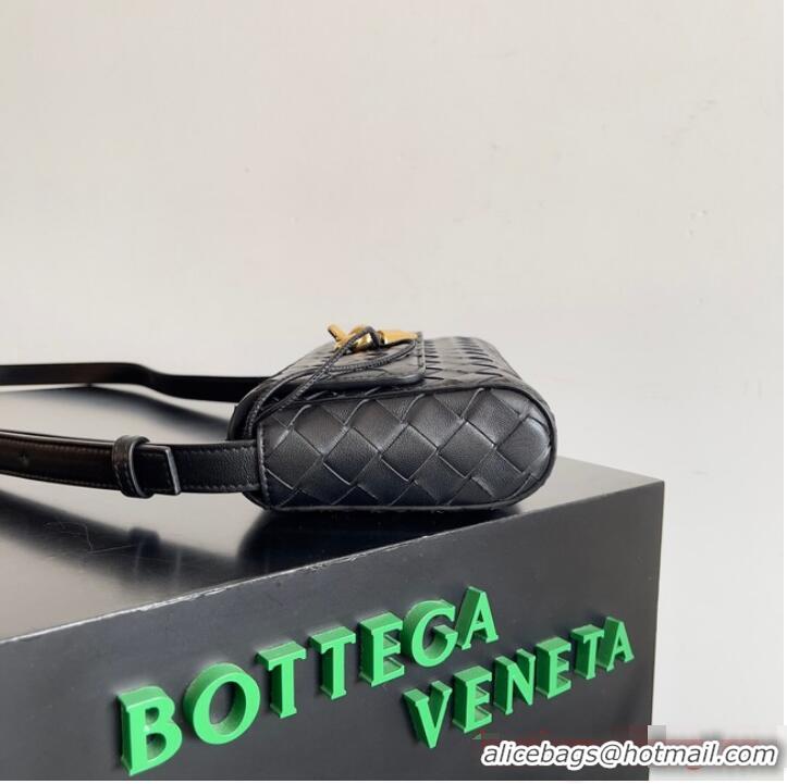 Sumptuous Bottega Veneta Mini Andiamo Cross-Body Bag 755545 Black