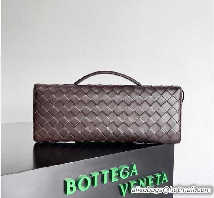 Luxurious Bottega Veneta Long Clutch Andiamo With Handle 741511 Fondant