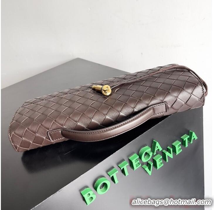 Luxurious Bottega Veneta Long Clutch Andiamo With Handle 741511 Fondant