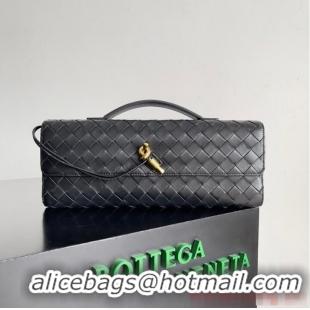 Buy Classic Bottega Veneta Long Clutch Andiamo With Handle 741511 Black