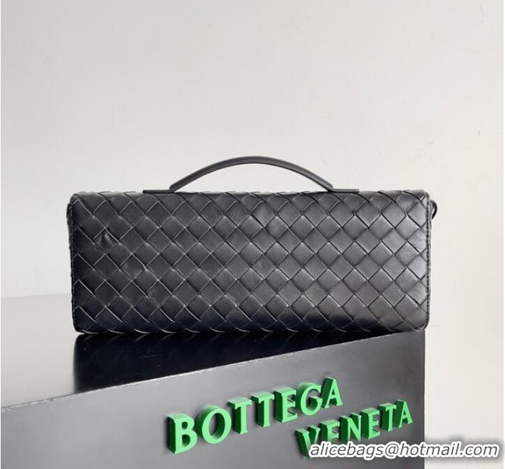 Buy Classic Bottega Veneta Long Clutch Andiamo With Handle 741511 Black