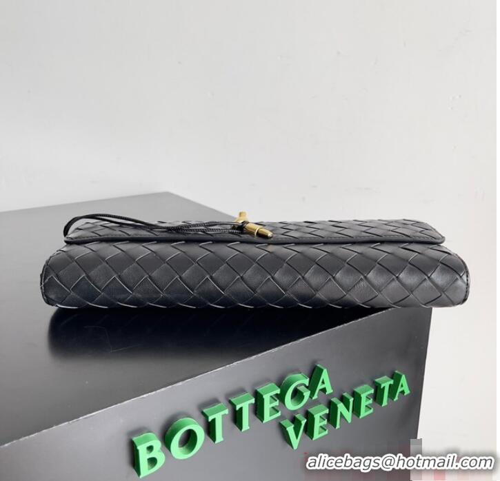 Buy Classic Bottega Veneta Long Clutch Andiamo With Handle 741511 Black