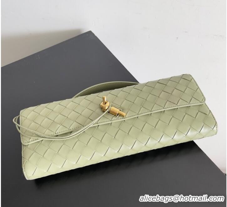 Grade Quality Bottega Veneta Long Clutch Andiamo With Handle 741511 light green