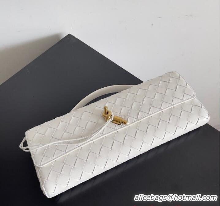 Well Crafted Bottega Veneta Long Clutch Andiamo With Handle 741511 White