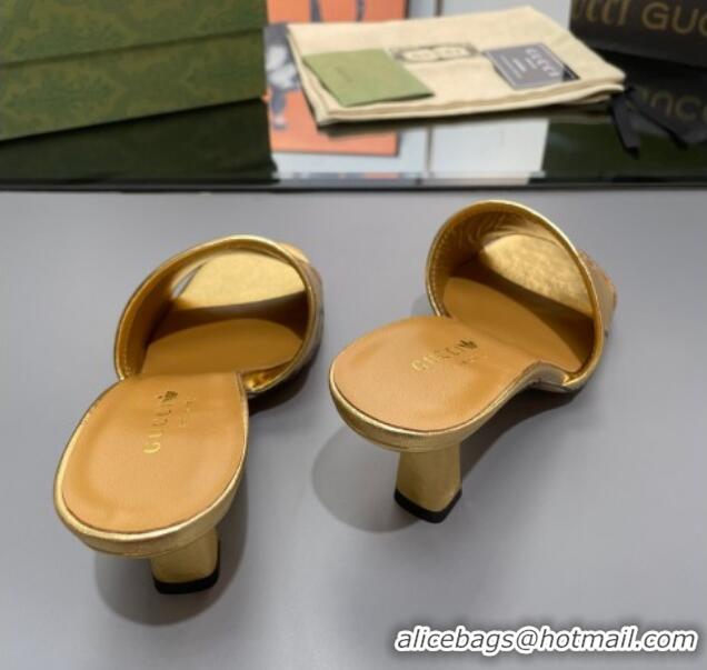 Best Price adidas x Gucci Leather Slide Sandals 7.5cm Gold 020829