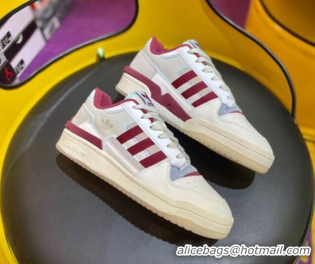 Classic Hot Adidas Originals Forum Low Top Sneakers/Burgundy 419006