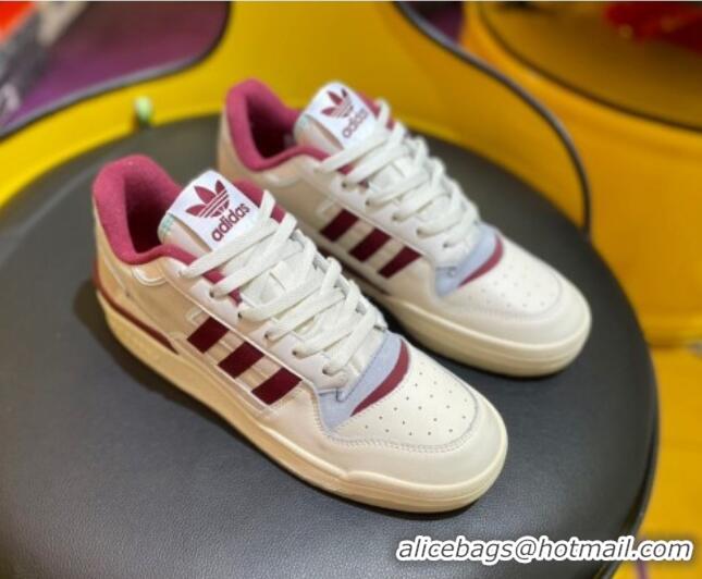 Classic Hot Adidas Originals Forum Low Top Sneakers/Burgundy 419006