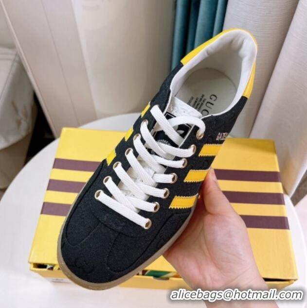 Top Design adidas x Gucci Gazelle GG Canvas Low-top Sneakers Black 024001