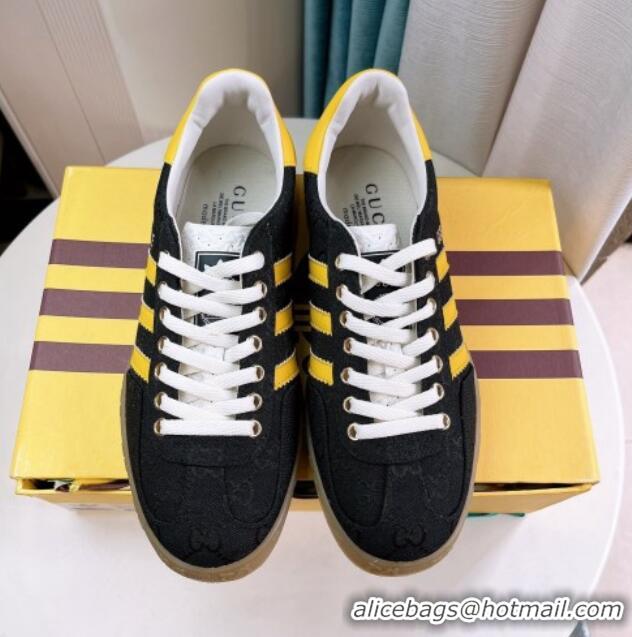 Top Design adidas x Gucci Gazelle GG Canvas Low-top Sneakers Black 024001