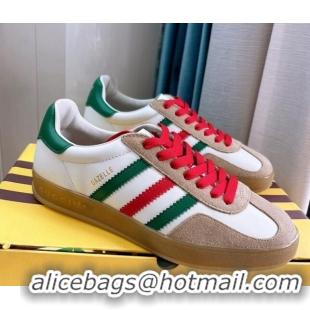 Shop Cheap adidas x Gucci Gazelle Leather Low-top Sneakers White 024002