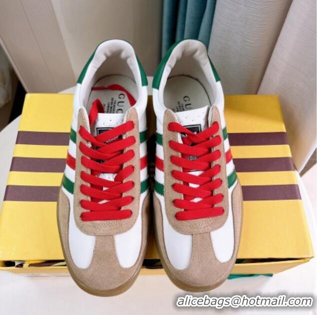 Shop Cheap adidas x Gucci Gazelle Leather Low-top Sneakers White 024002