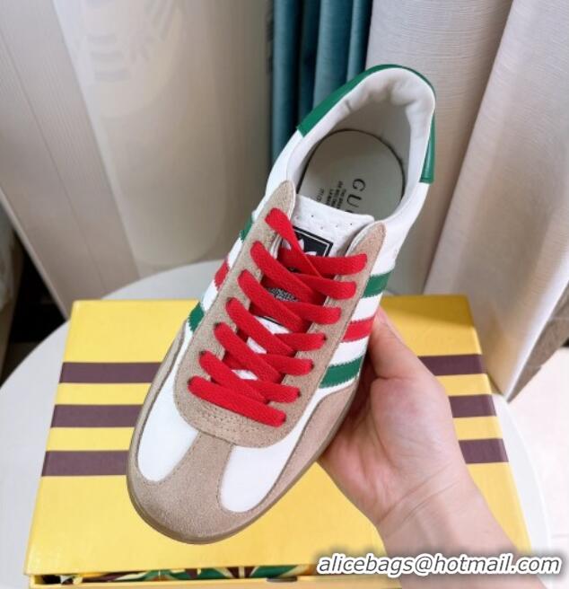 Shop Cheap adidas x Gucci Gazelle Leather Low-top Sneakers White 024002