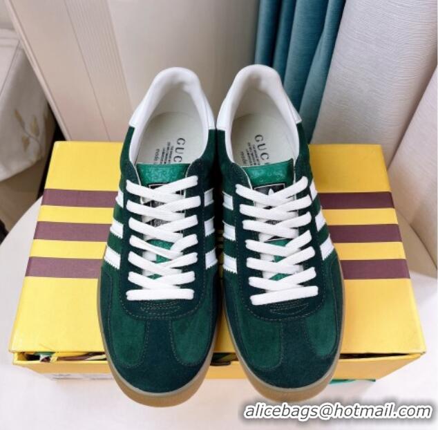 Grade Quality adidas x Gucci Gazelle Suede Low-top Sneakers Green 024007