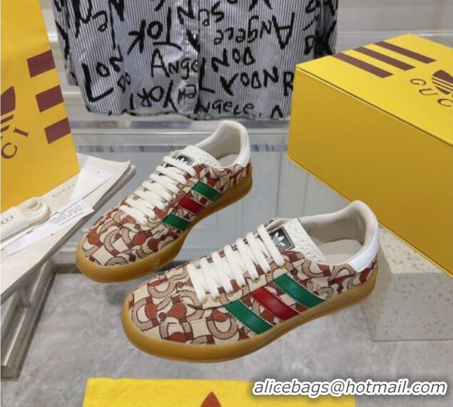 Low Price adidas x Gucci Gazelle GG Canvas Low-top Sneakers in Printed Canvas Multicolor 106118