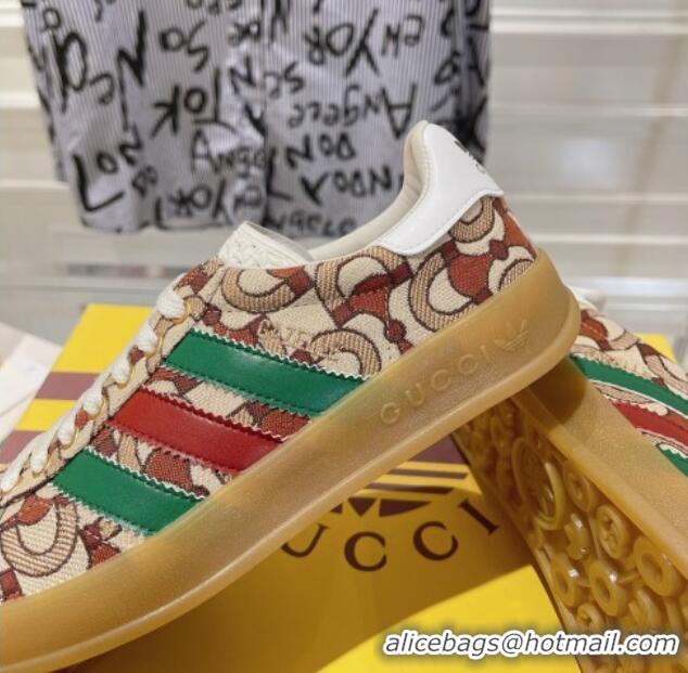 Low Price adidas x Gucci Gazelle GG Canvas Low-top Sneakers in Printed Canvas Multicolor 106118