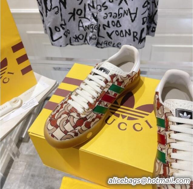 Low Price adidas x Gucci Gazelle GG Canvas Low-top Sneakers in Printed Canvas Multicolor 106118