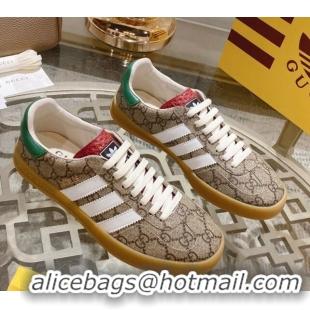 Buy Luxury adidas x Gucci Gazelle GG Canvas Low-top Sneakers Beige GG Canvas 106124