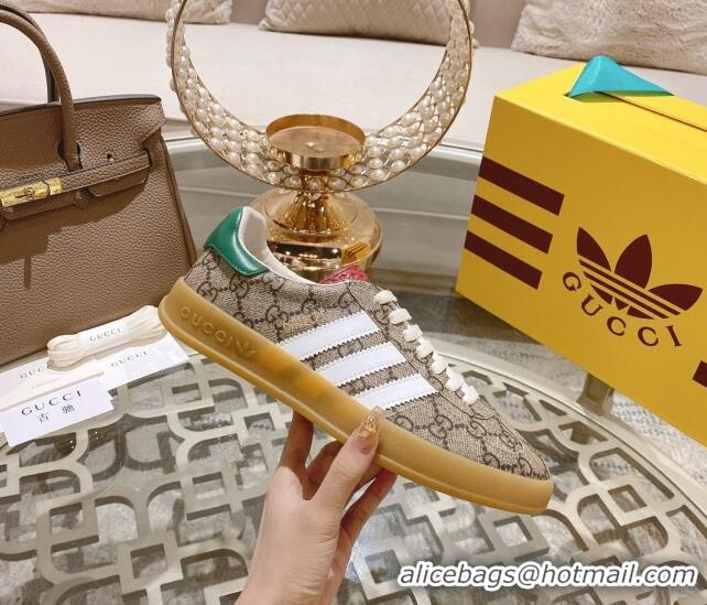 Buy Luxury adidas x Gucci Gazelle GG Canvas Low-top Sneakers Beige GG Canvas 106124