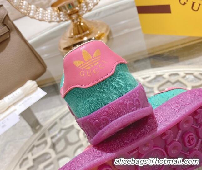 Unique Style adidas x Gucci Gazelle GG Canvas Low-top Sneakers Green/Purple 106125