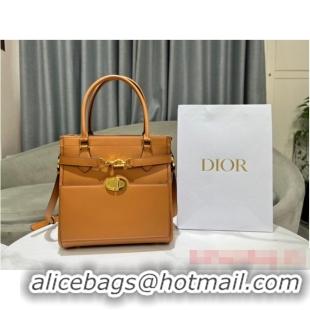 Inexpensive Dior MEDIUM BOSTON BAG Calfskin 8801 Brown