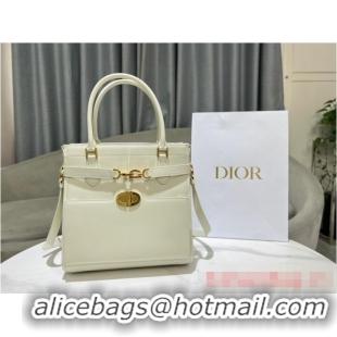 Most Popular Dior MEDIUM BOSTON BAG Calfskin 8801 White