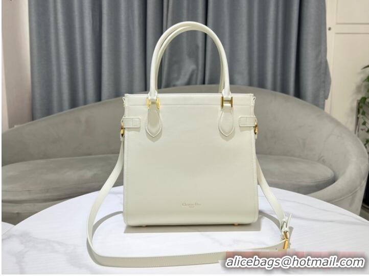 Most Popular Dior MEDIUM BOSTON BAG Calfskin 8801 White