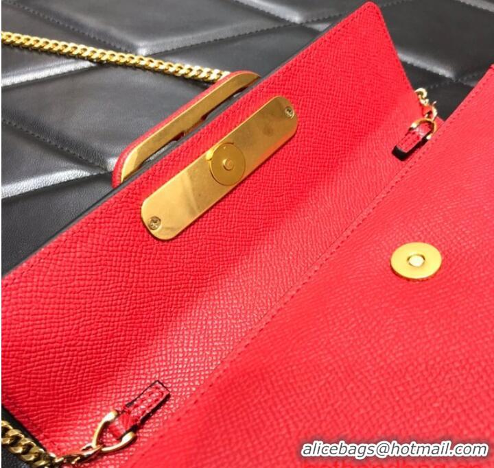 Good Taste VALENTINO grain calfskin leather bag 0681 Red