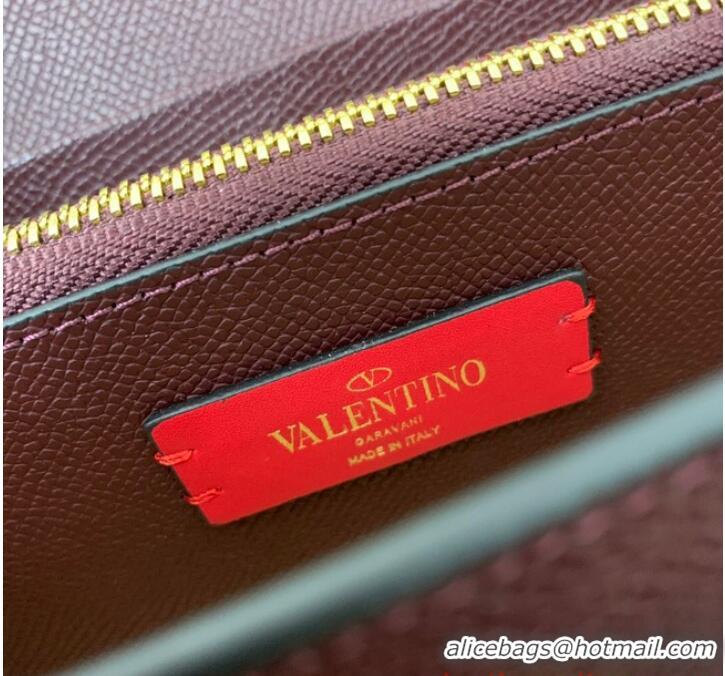 Good Quality VALENTINO grain calfskin leather bag 0681 Wine