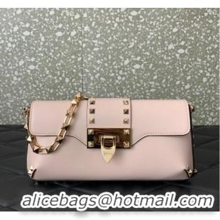 Famous Brand VALENTINO Rockstud 23 smooth calfskin bag 0M77Q Pink