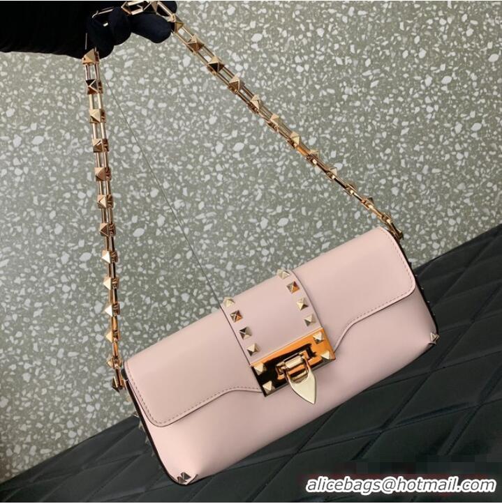 Famous Brand VALENTINO Rockstud 23 smooth calfskin bag 0M77Q Pink