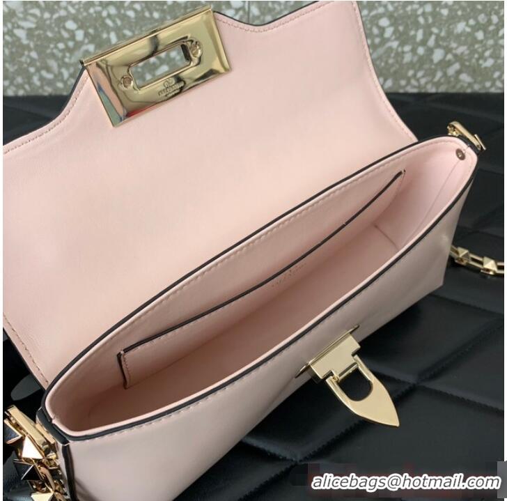 Famous Brand VALENTINO Rockstud 23 smooth calfskin bag 0M77Q Pink