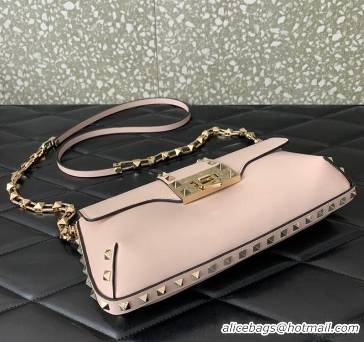 Famous Brand VALENTINO Rockstud 23 smooth calfskin bag 0M77Q Pink