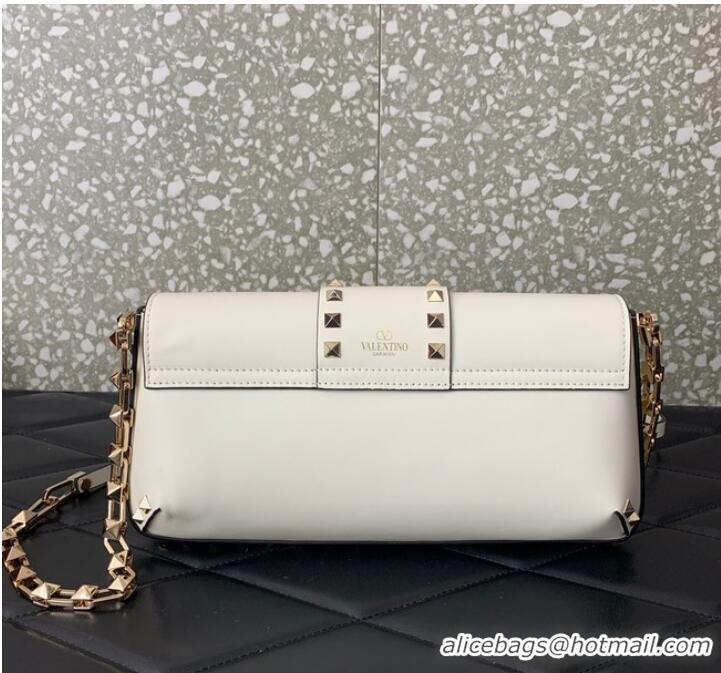 Top Quality VALENTINO Rockstud 23 smooth calfskin bag 0M77Q White