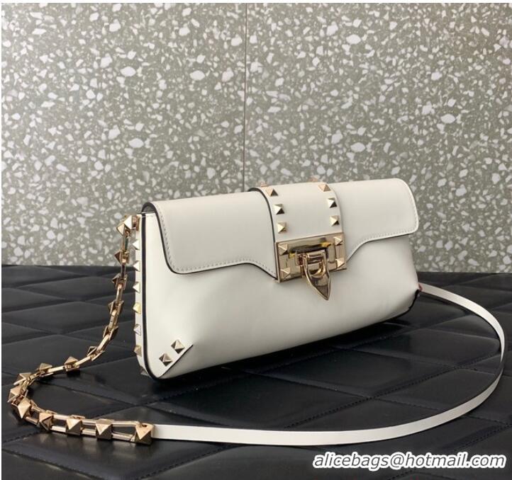 Top Quality VALENTINO Rockstud 23 smooth calfskin bag 0M77Q White