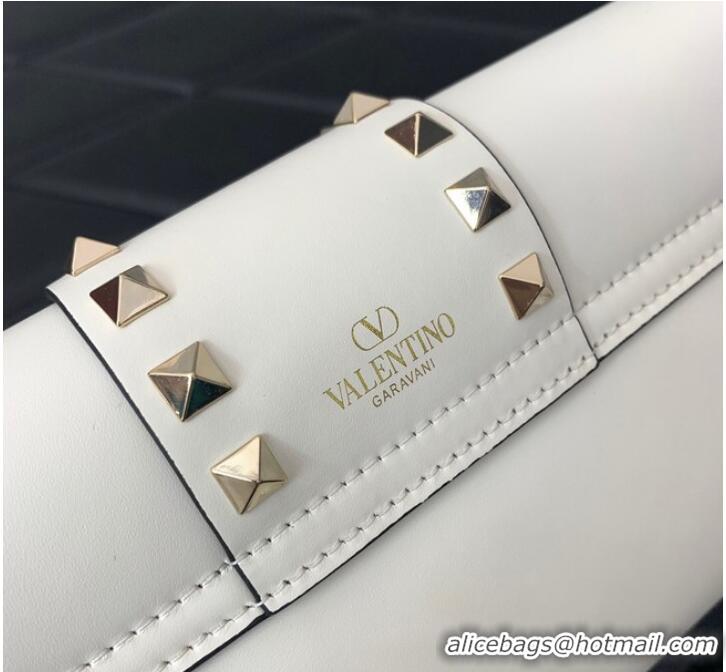 Top Quality VALENTINO Rockstud 23 smooth calfskin bag 0M77Q White